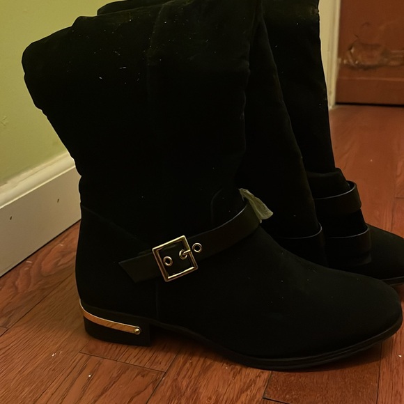 Knee boots | heel black boots | - Picture 3 of 5